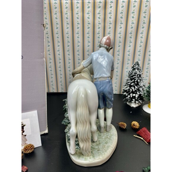 Lladro  A Boy And His Pony 1460 Retired W/ BOX Glossy Mint Condition RARE - Picture 9 of 16
